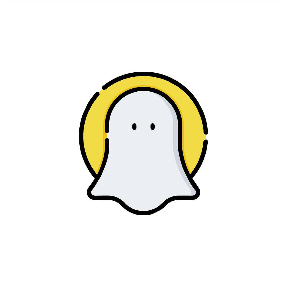 A ghost icon on a white background vector