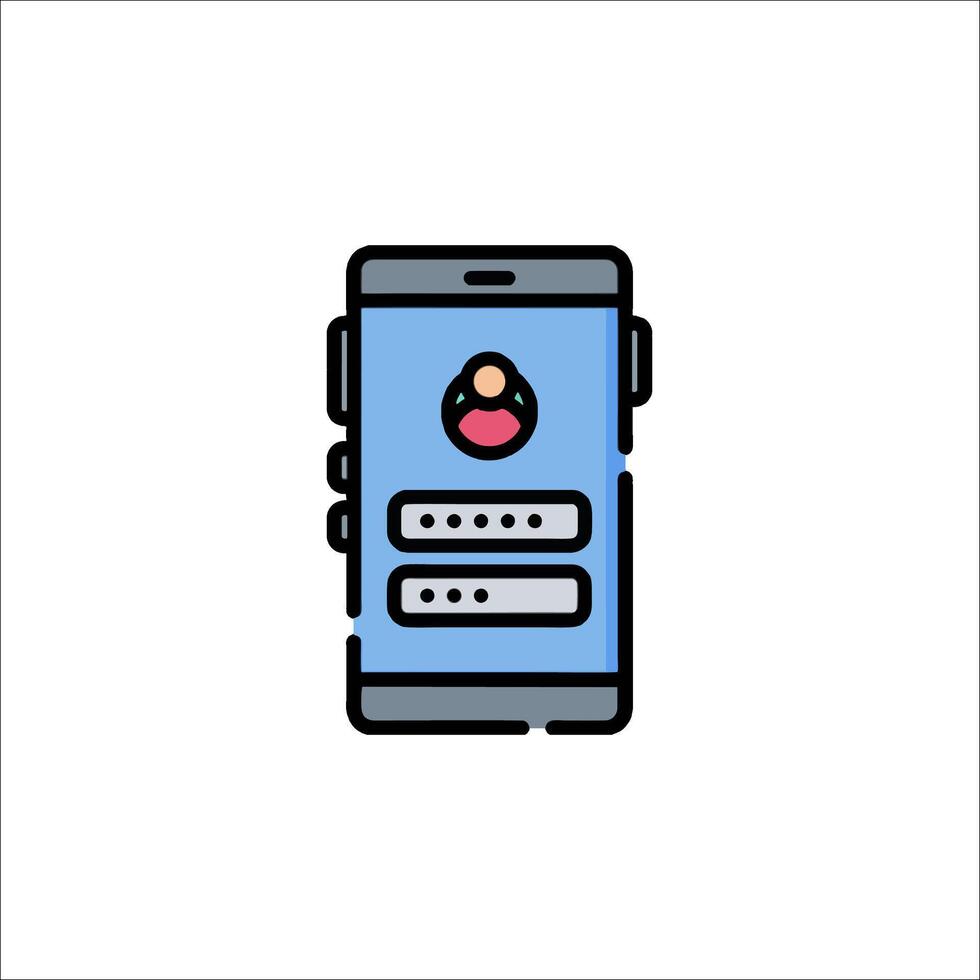 A phone with a phone number on it vector
