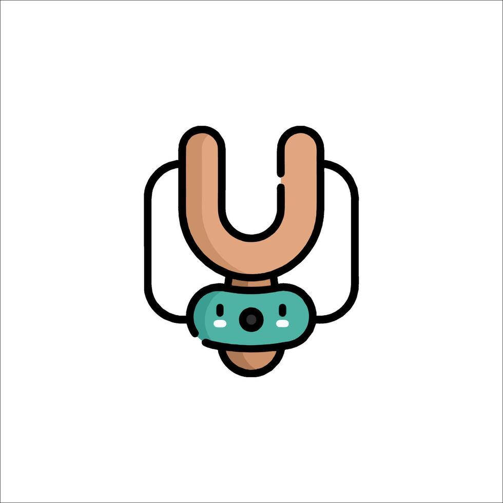 A cartoon character with a headband on it vector