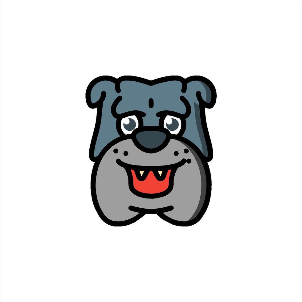 A cartoon dog with a big smile on its face vector