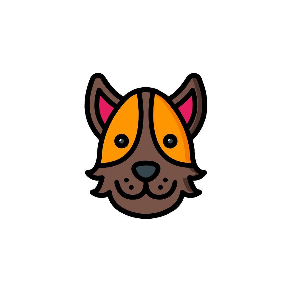 A dog with a hat on its head vector