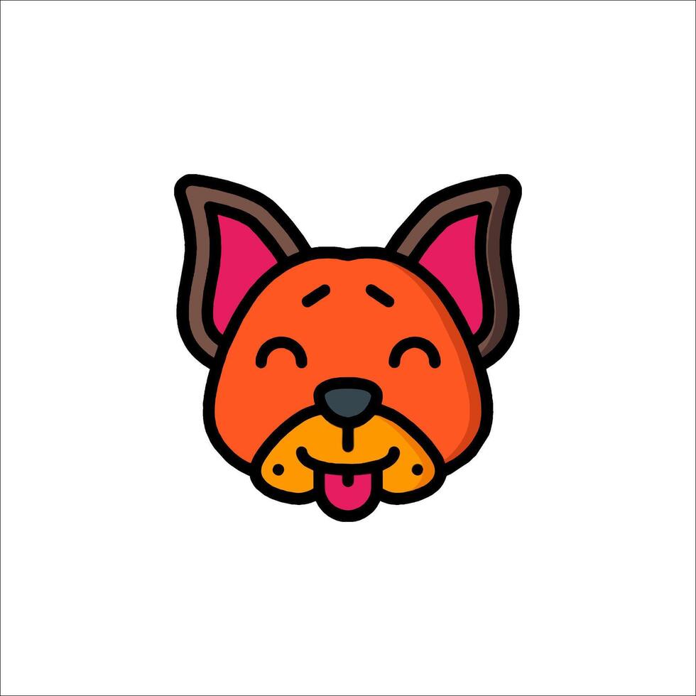 A cartoon dog with a tongue sticking out vector