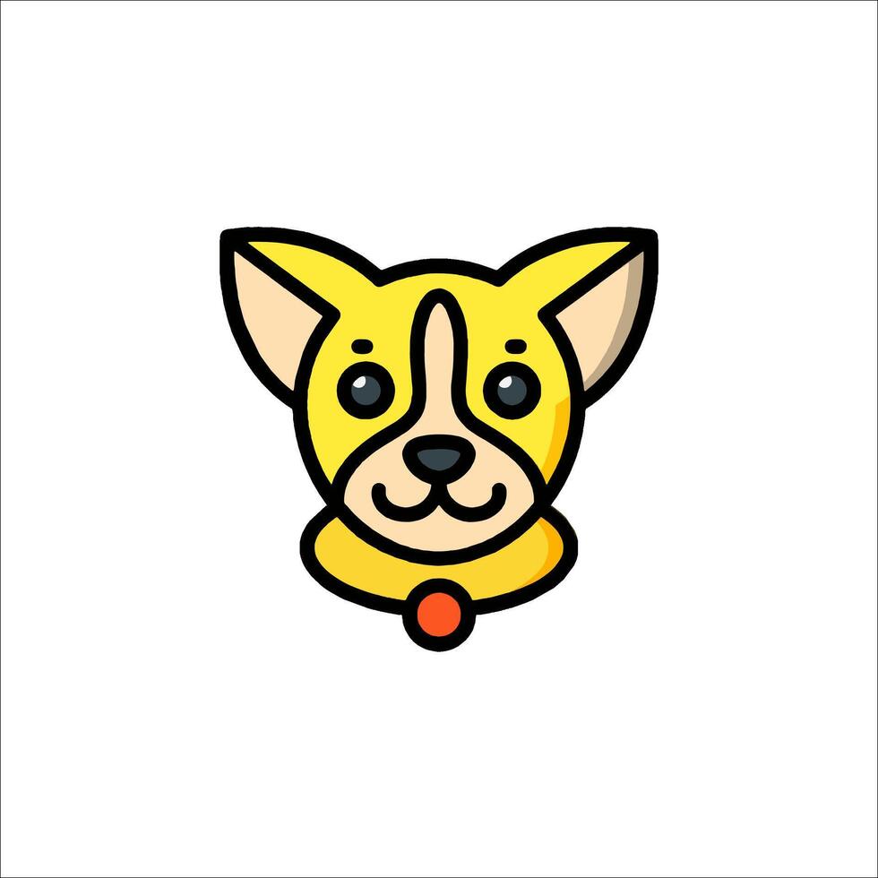 A dog with a collar on its head vector
