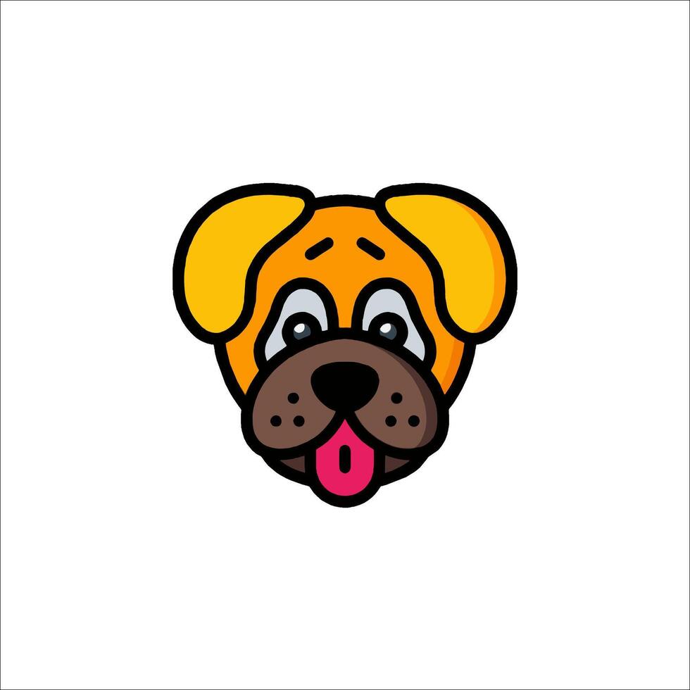 Dog head icon illustration vector