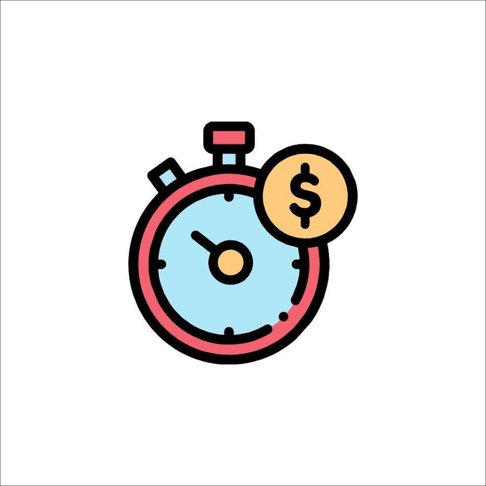 Time and money icon illustration vector