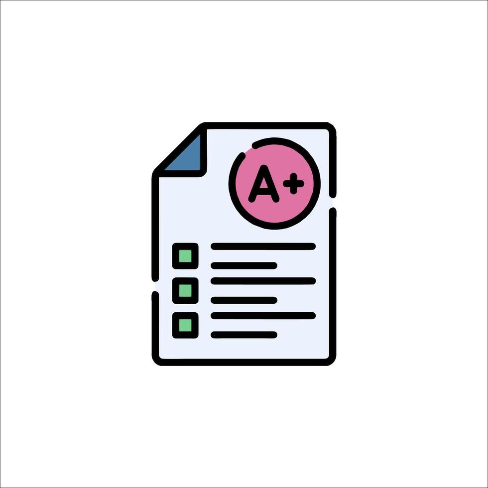 A certificate icon illustration vector