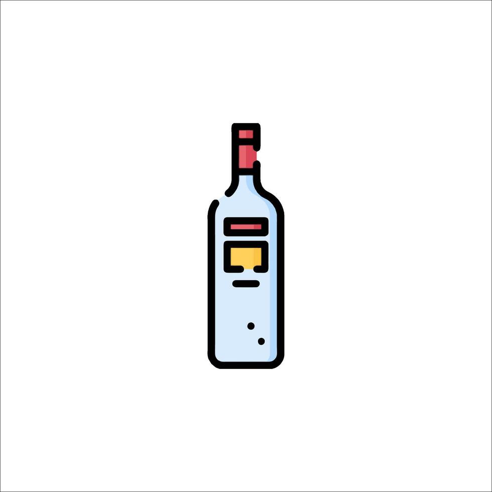 A bottle of wine icon on a white background vector