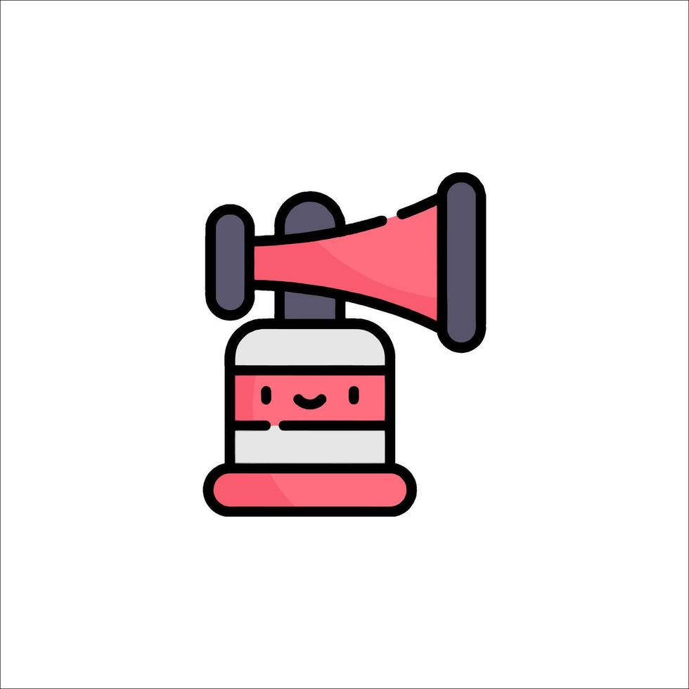 A red and pink megaphone icon vector