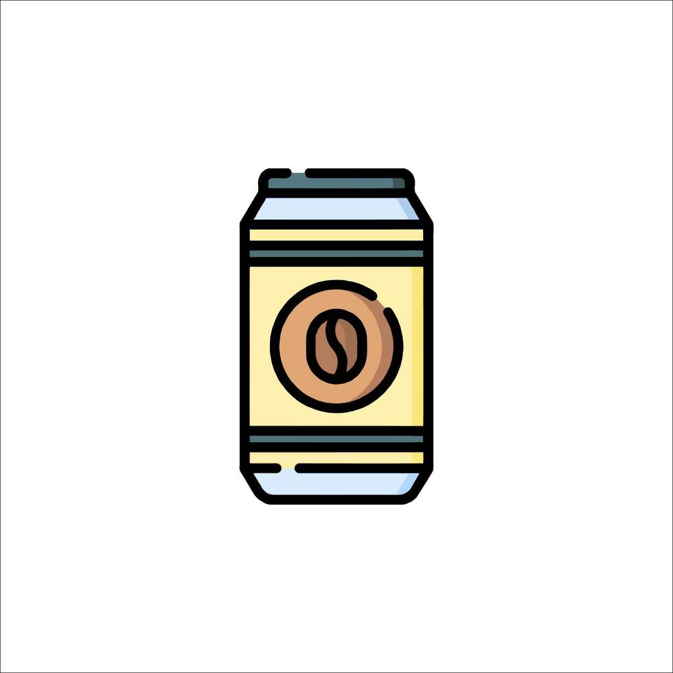 A can of coffee on a white background vector
