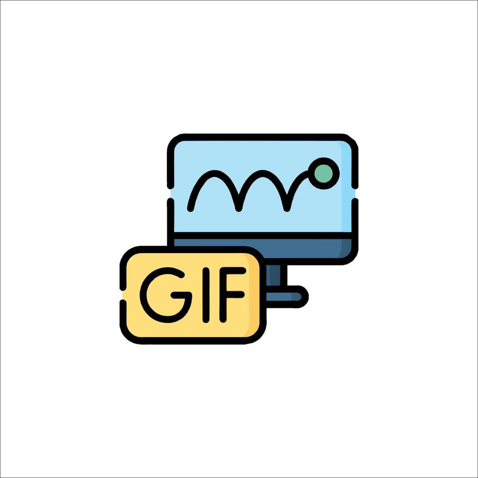 Gif icon illustration vector