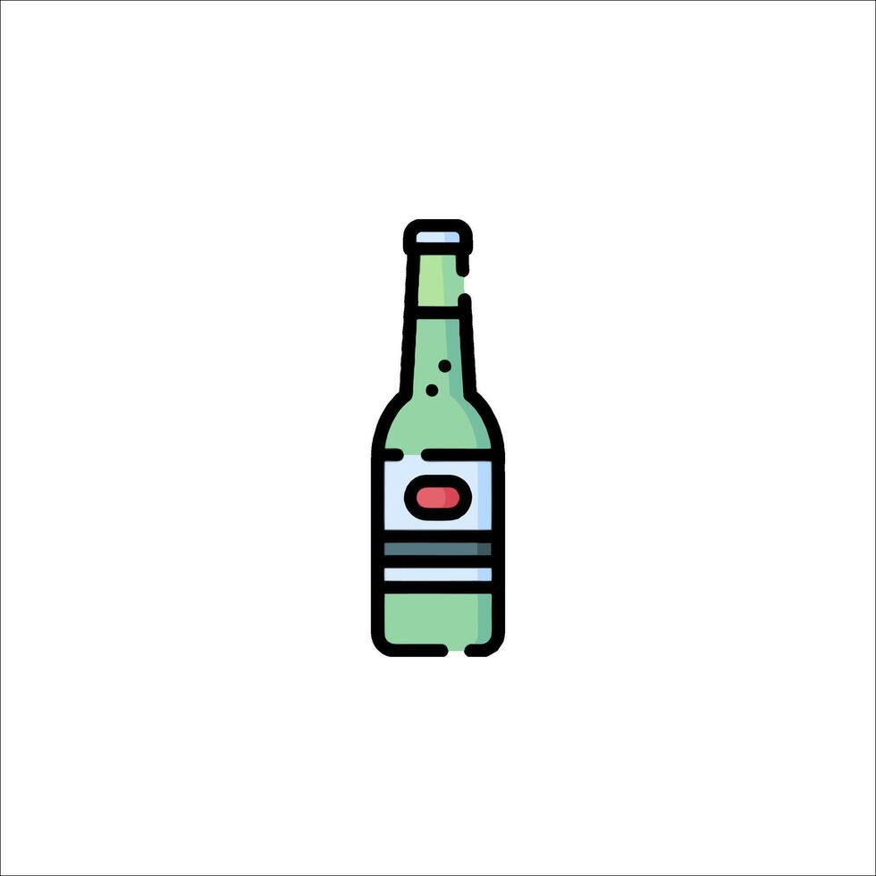 A beer bottle icon on a white background vector