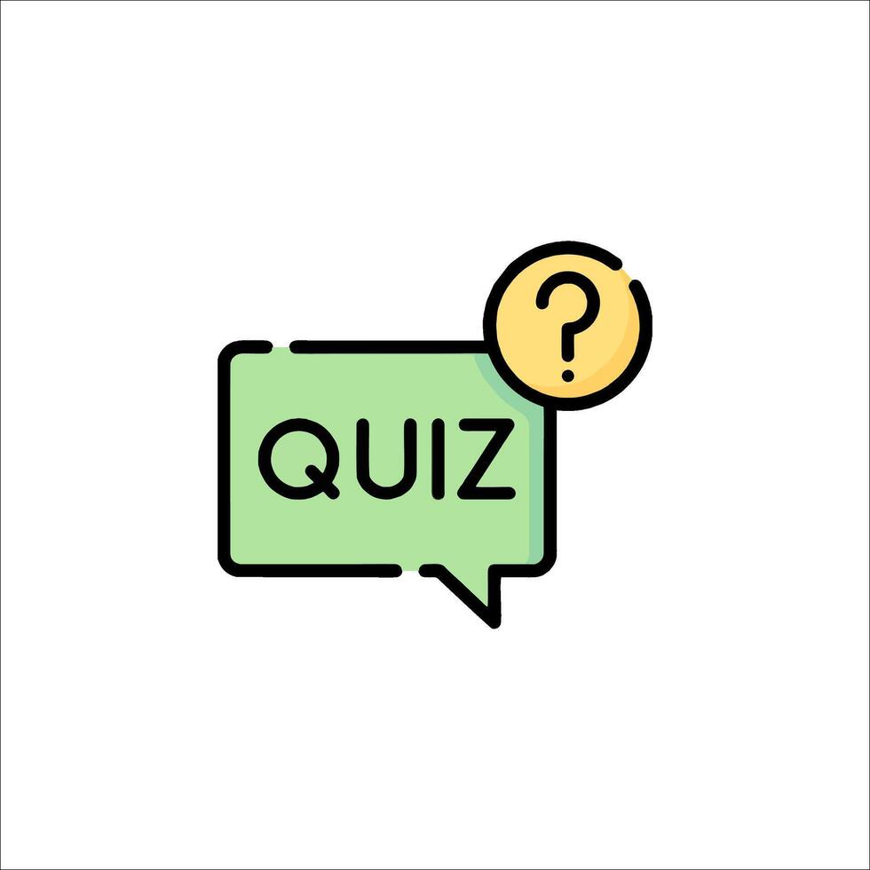 Quiz icon illustration vector