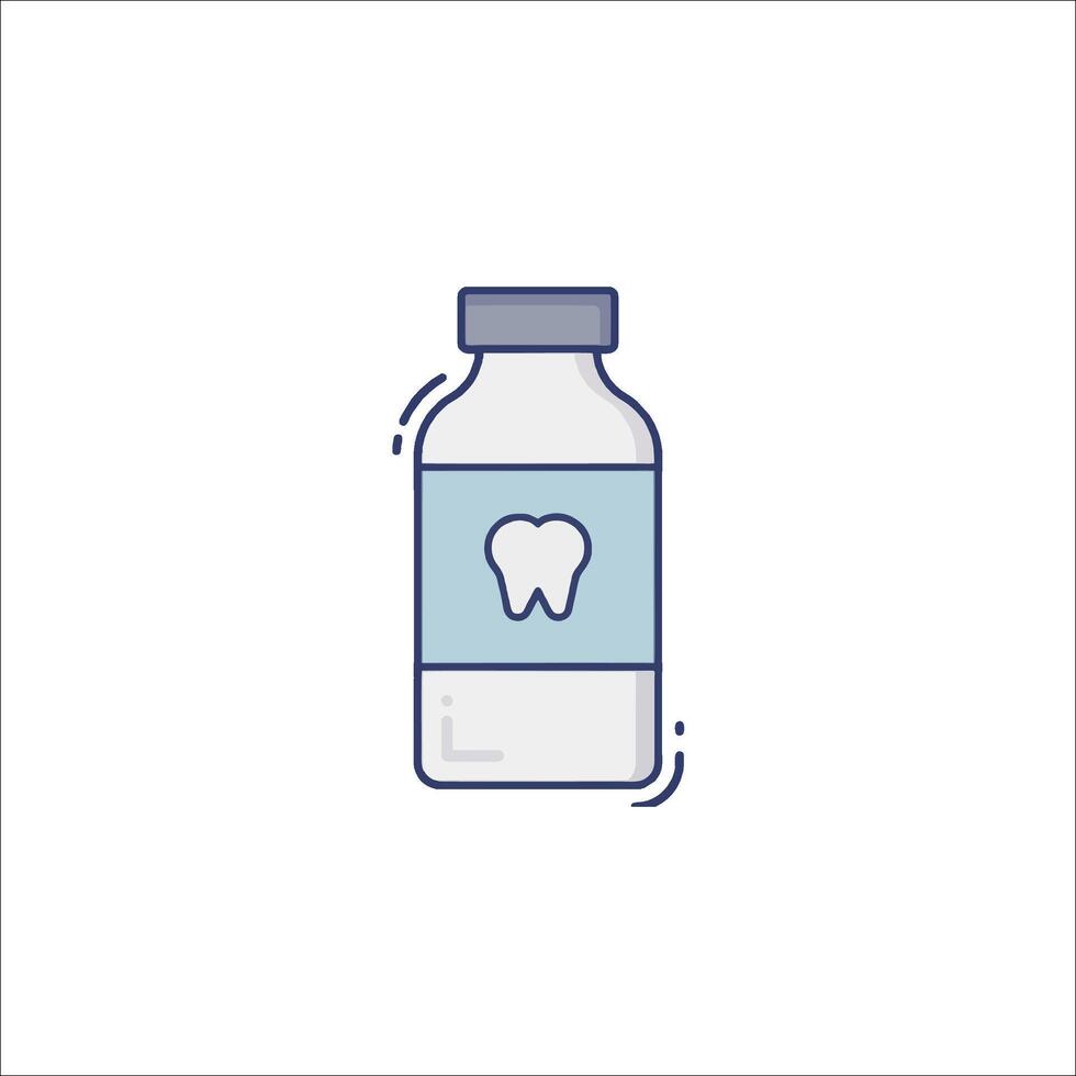 A toothbrush in a bottle icon vector