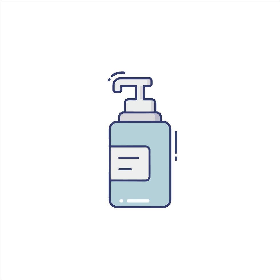 A bottle of hand sanitizer on a white background vector