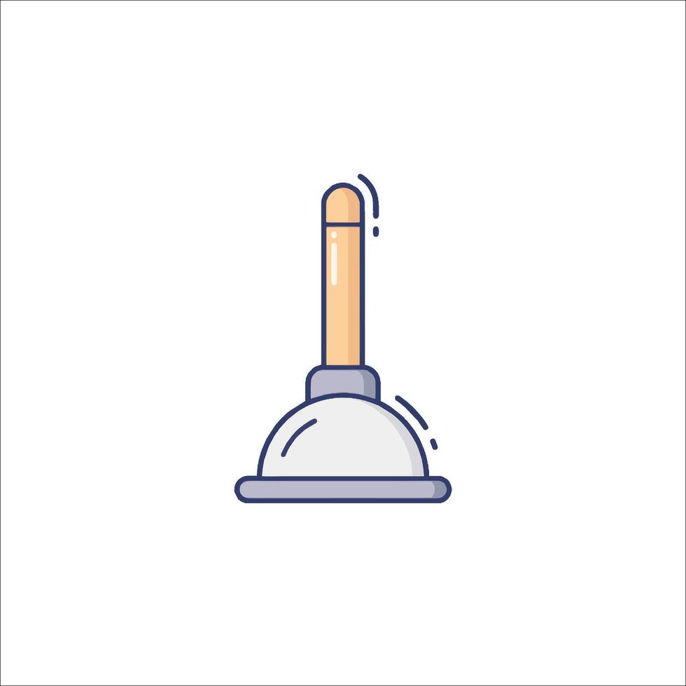 A toilet brush icon on a white background vector
