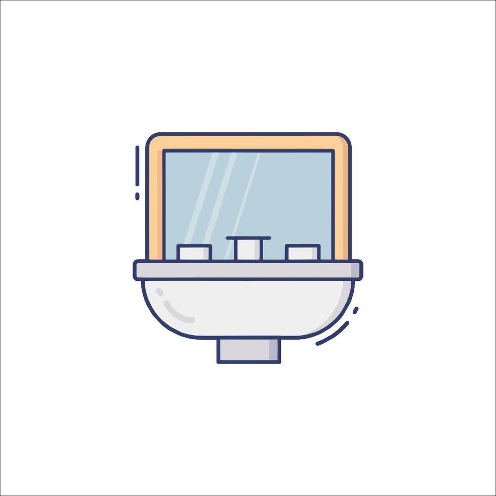 A toilet with a window in it vector