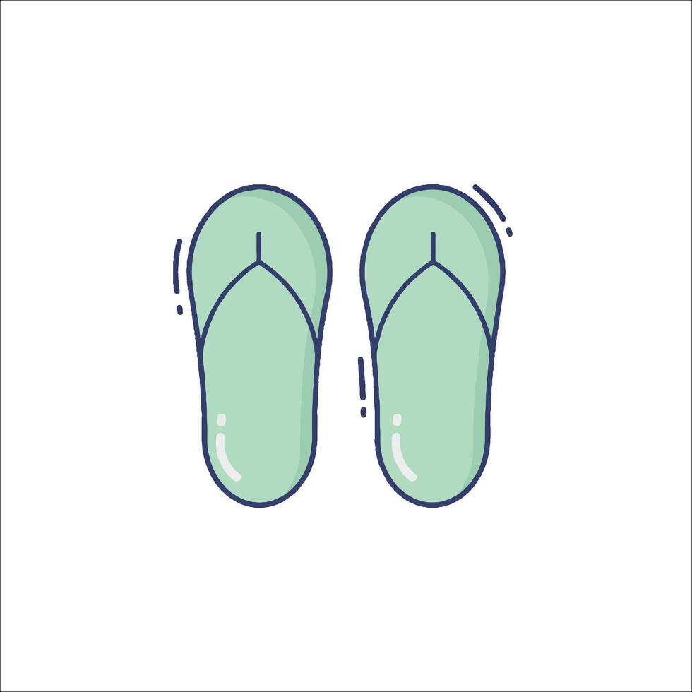 A pair of flip flops on a white background vector
