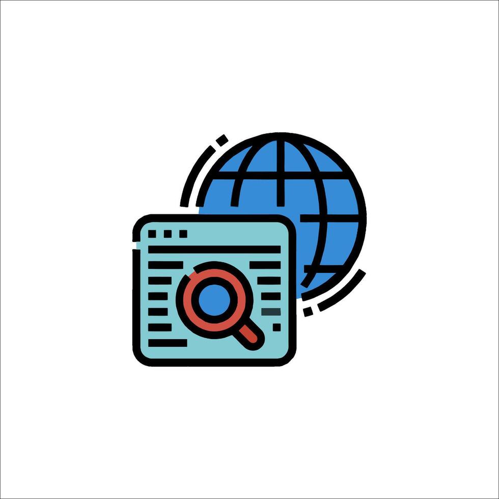 Search engine icon illustration vector