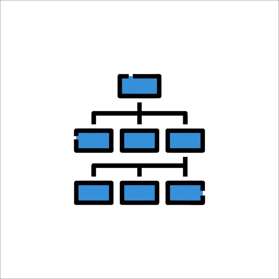 An icon of a tree with a blue outline vector