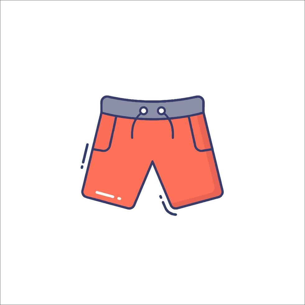 A pair of shorts with a zipper on the side vector