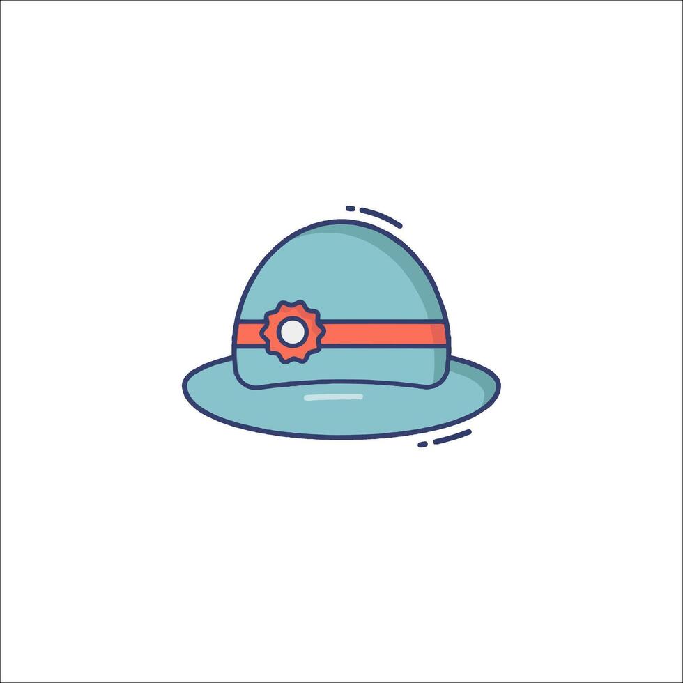 A hat with a red and blue band vector