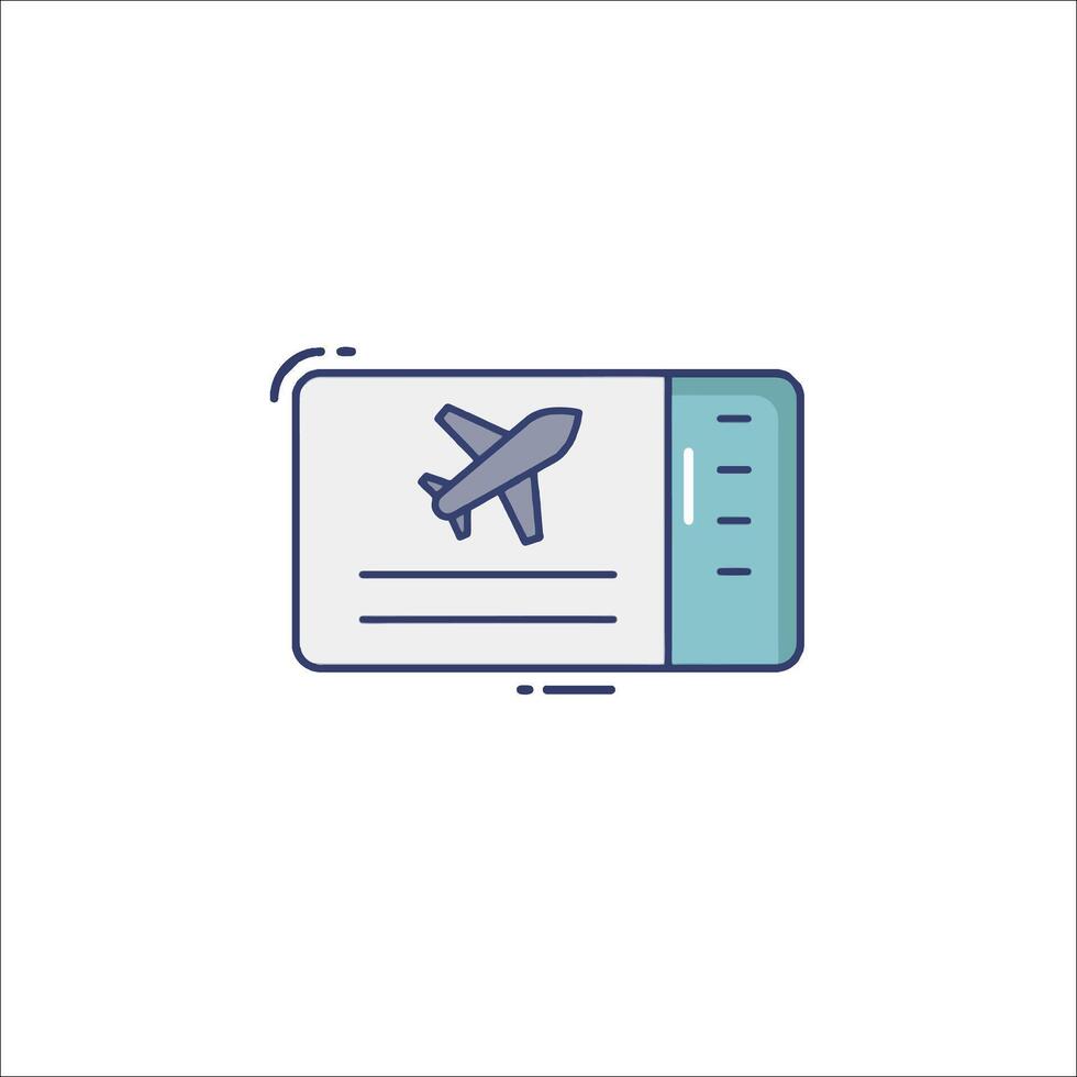 Airplane ticket icon illustration vector