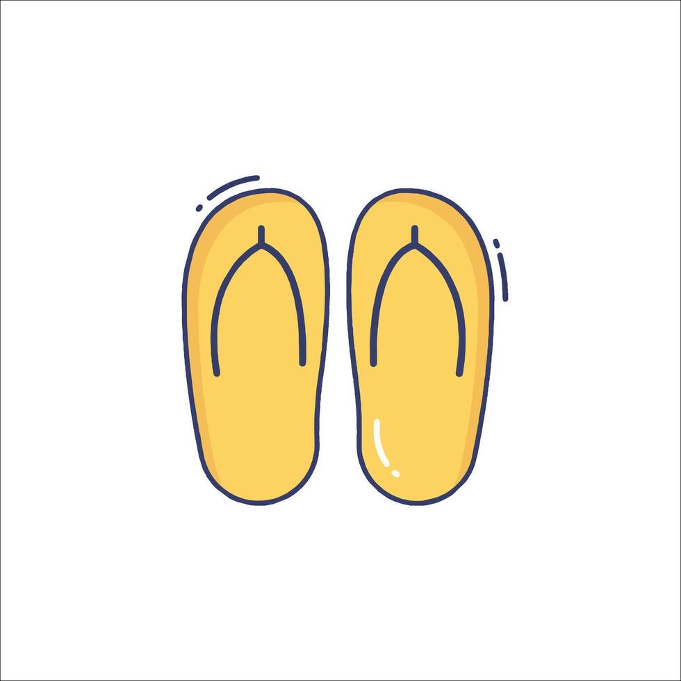 A pair of flip flops on a white background vector