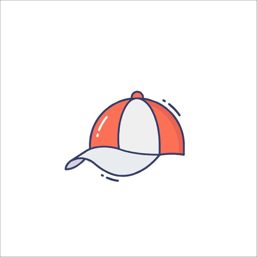 A baseball cap icon on a white background vector