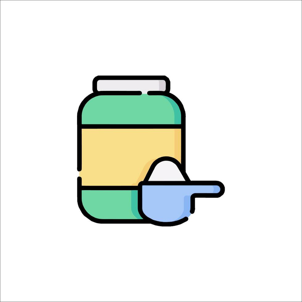 A jar of sugar and spoon icon vector