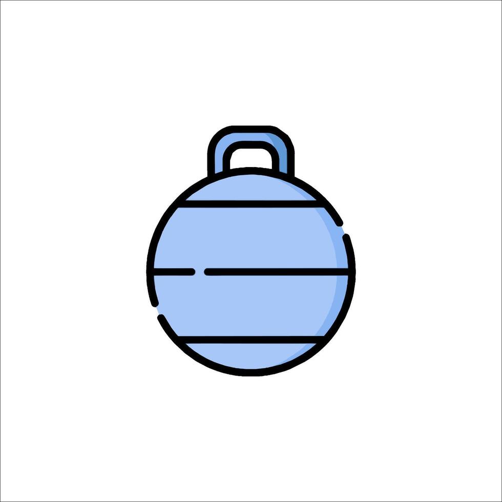 A blue and white ball icon on a white background vector