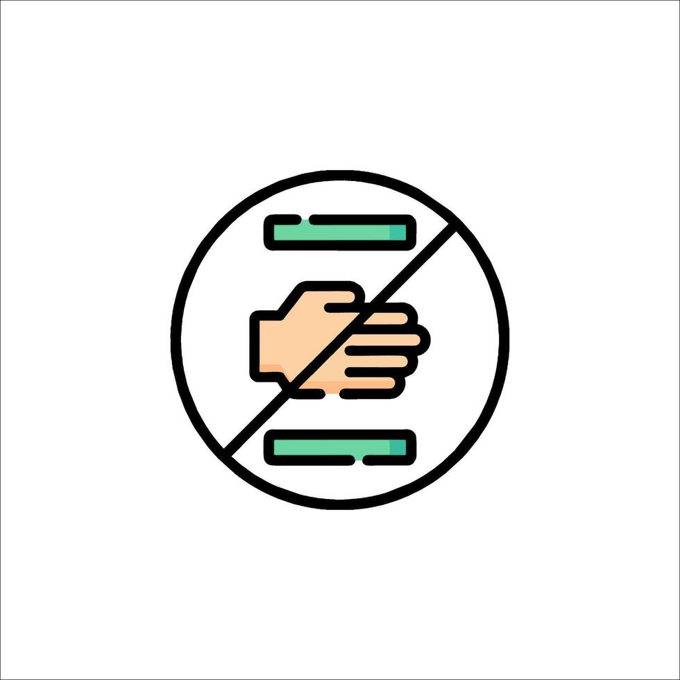 No handshake icon illustration vector