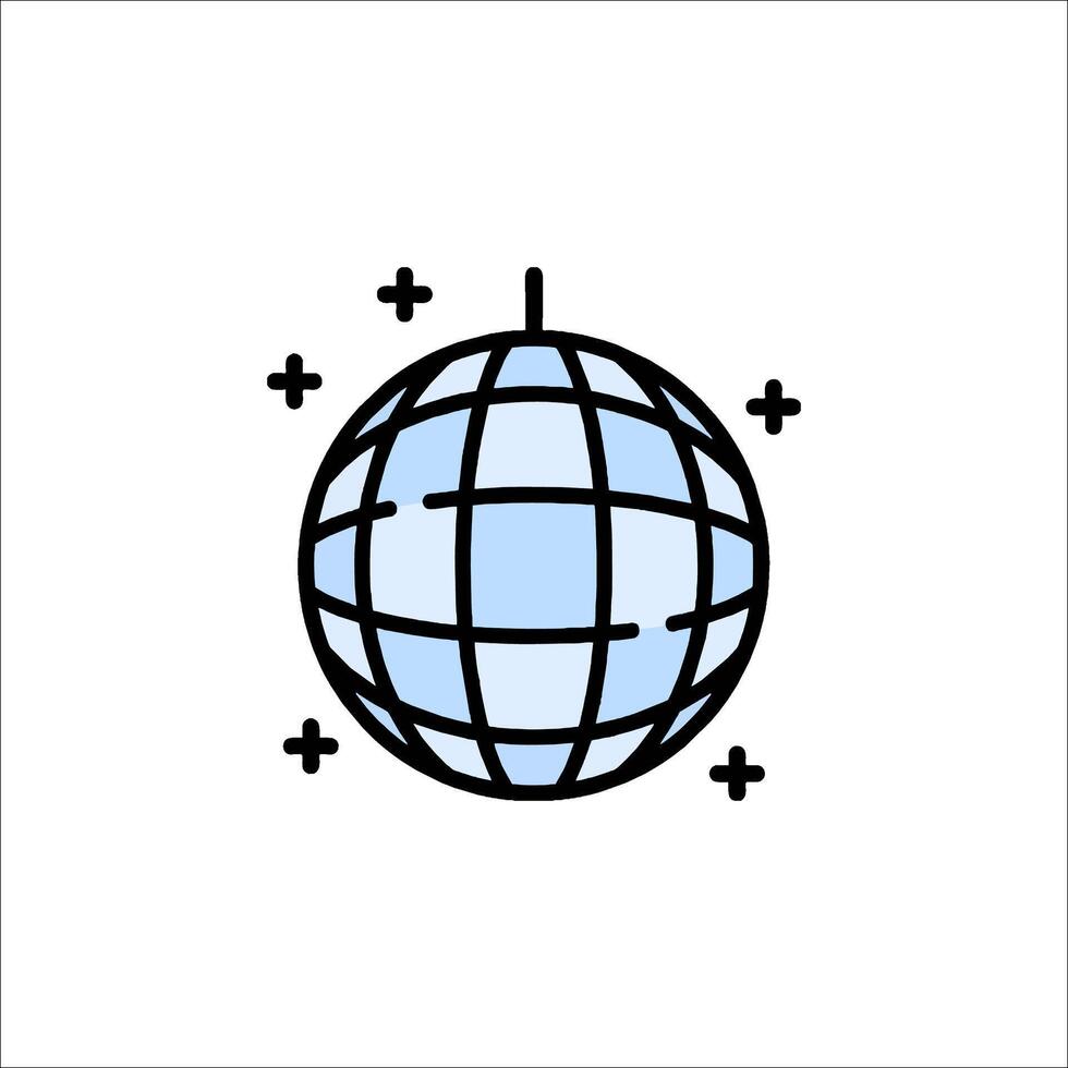 Disco ball icon illustration vector