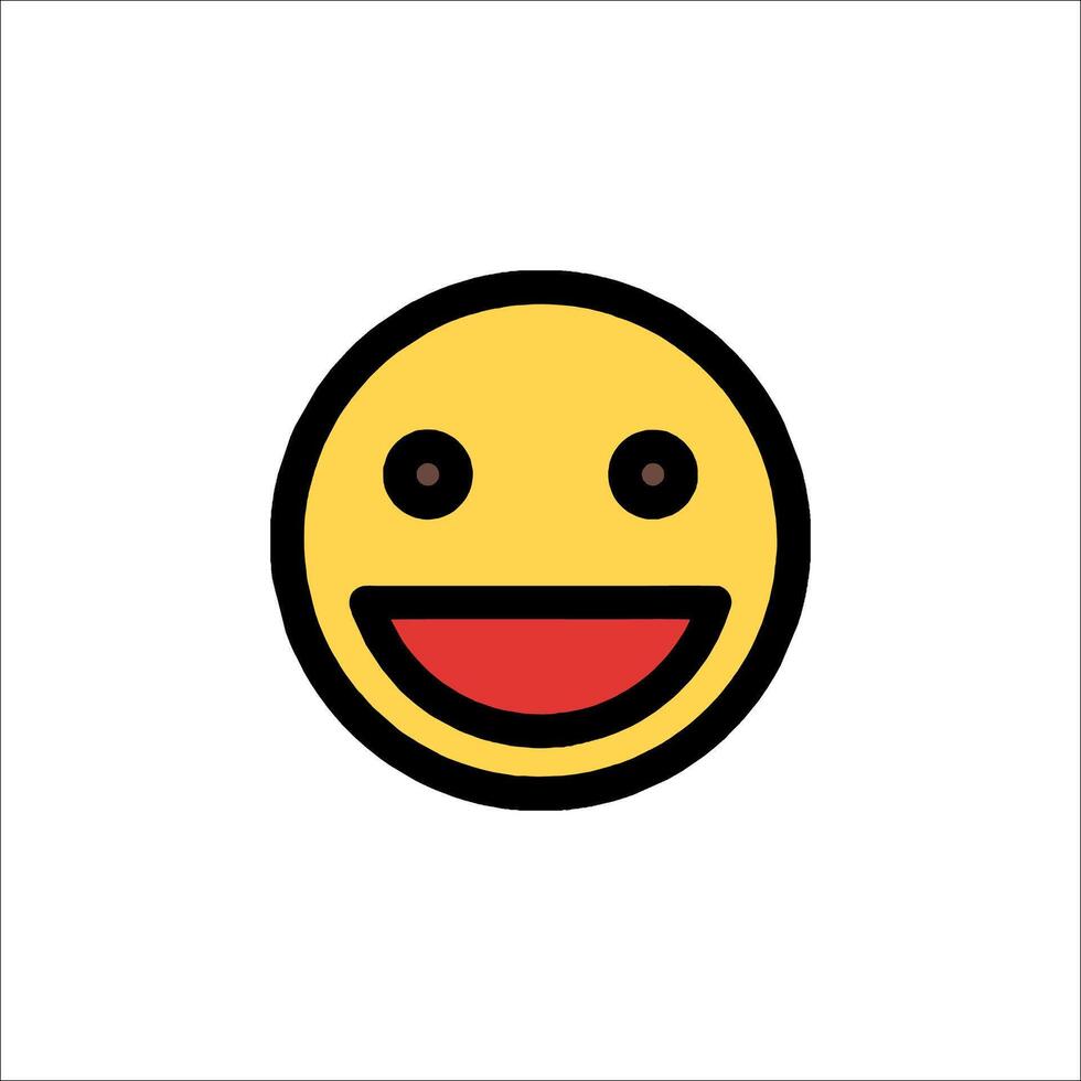 A smiley face with a red tongue vector