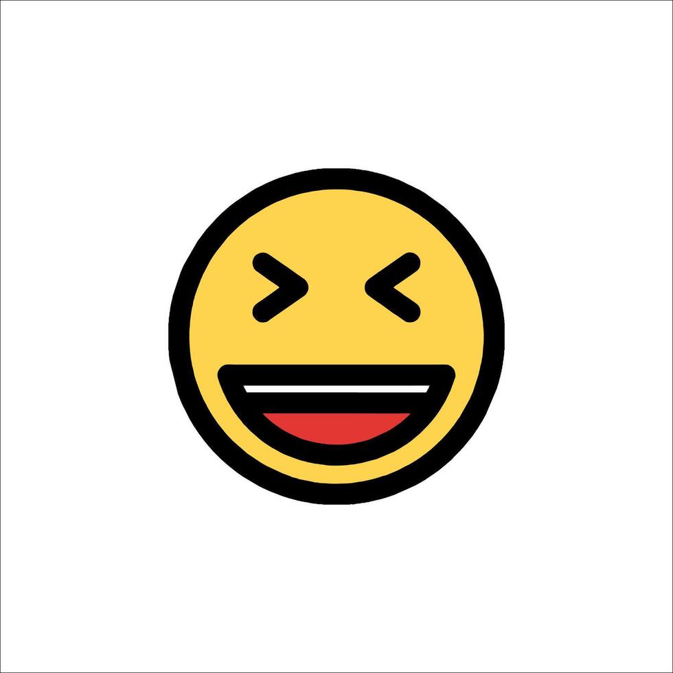 A smiley face with a red tongue vector