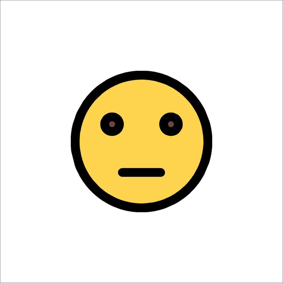A yellow emoticion with a sad face vector