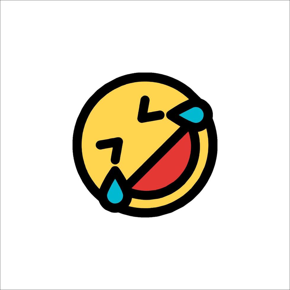 A smiley face with tears on it vector
