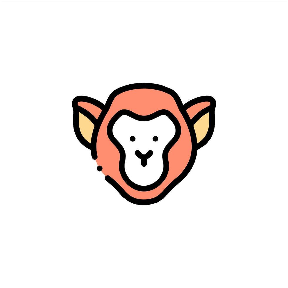 A monkey head icon on a white background vector