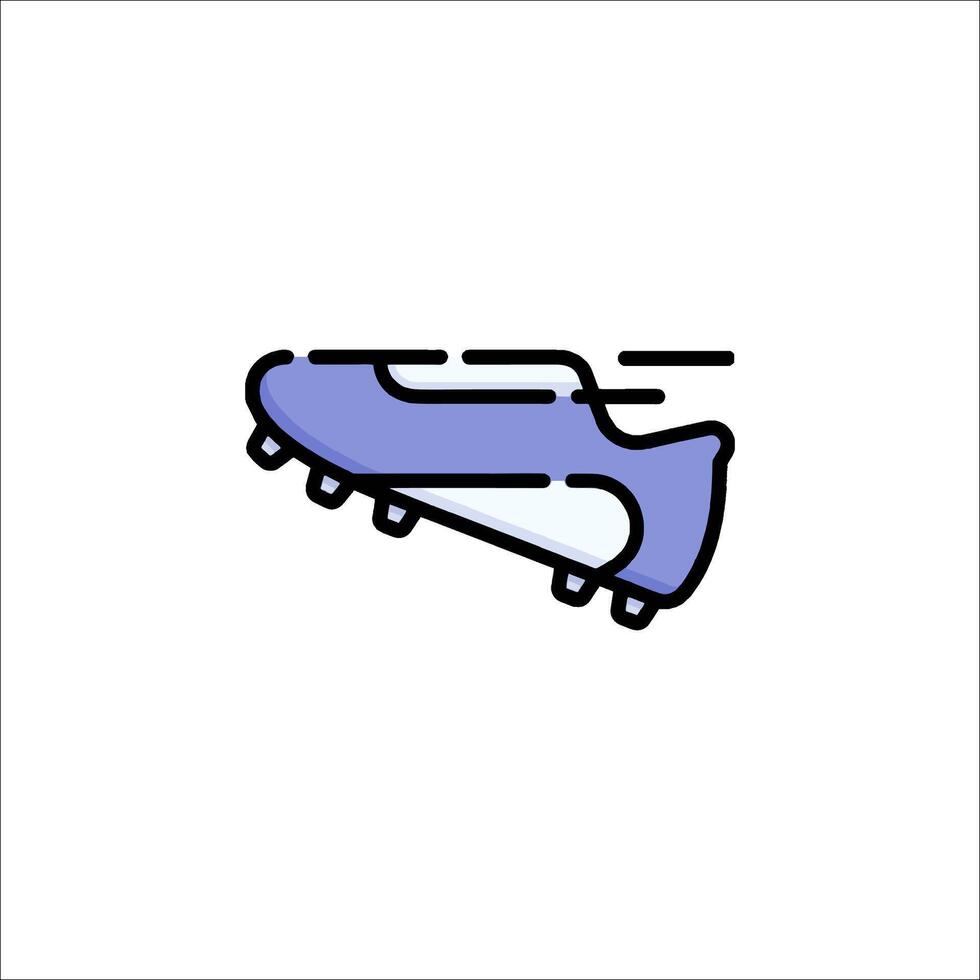 A shoe icon with a blue and white outline vector