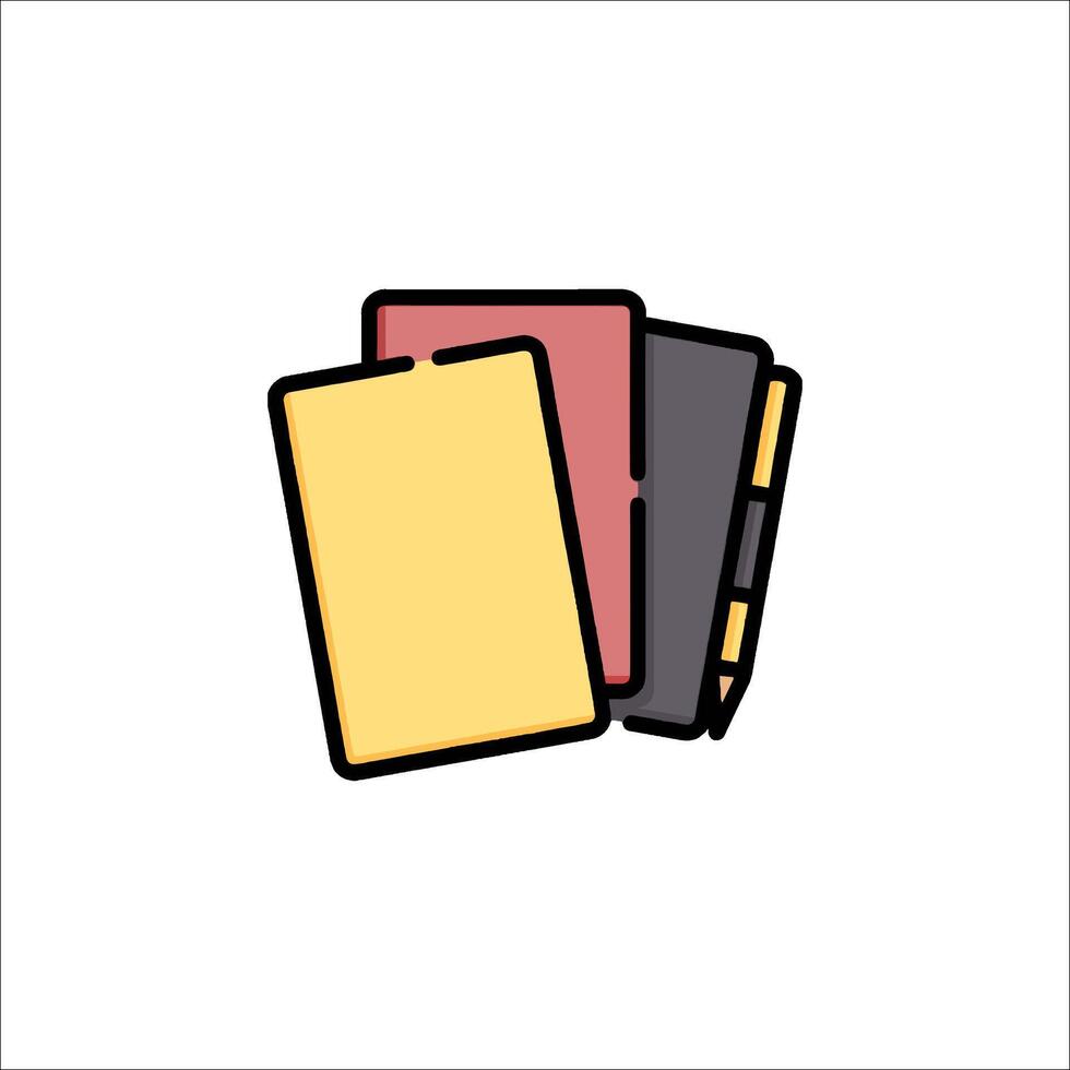A stack of three books on a white background vector