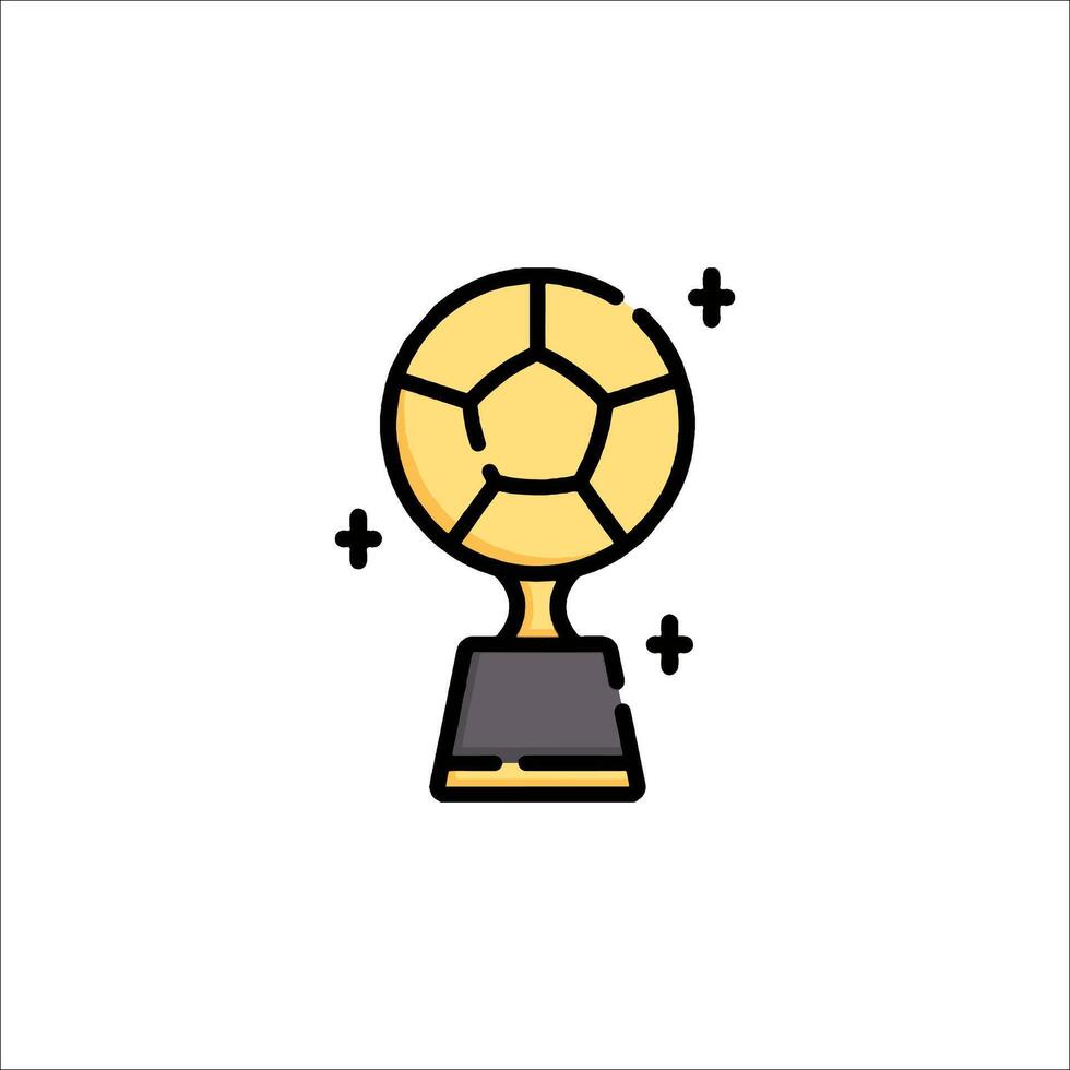 A soccer trophy icon on a white background vector