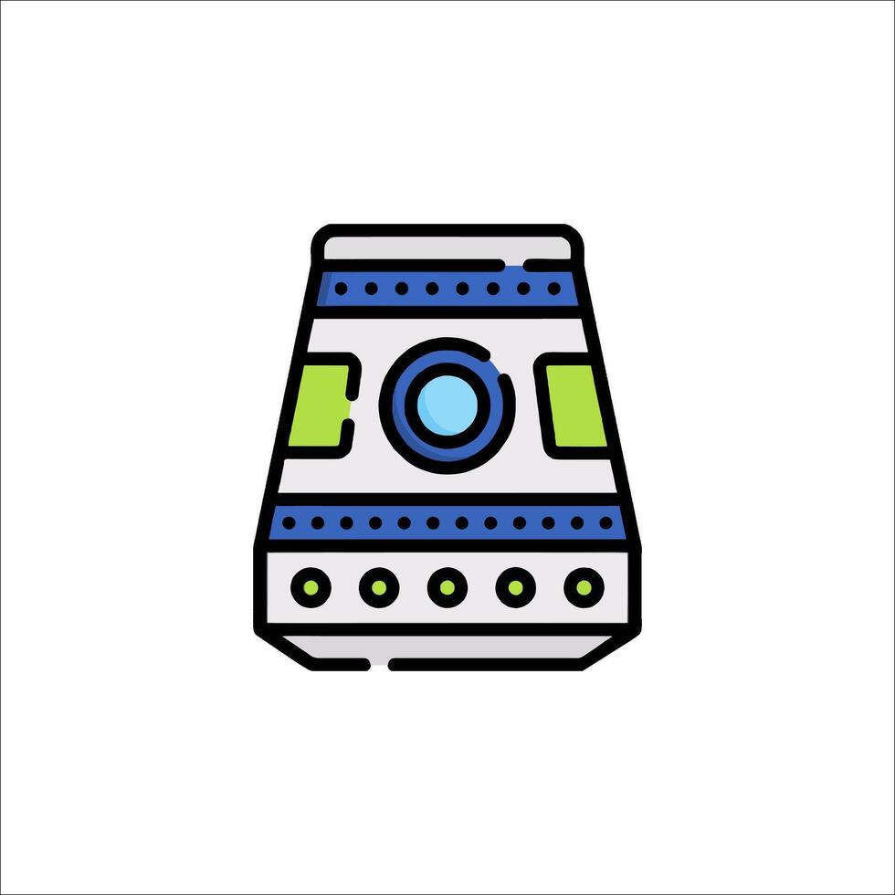 A robot with a camera icon on a white background vector