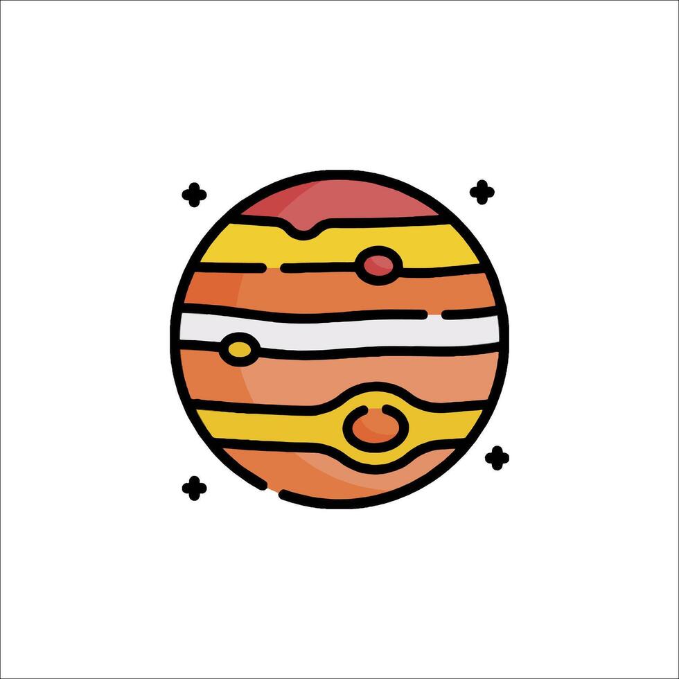 Planet jupiter illustration vector