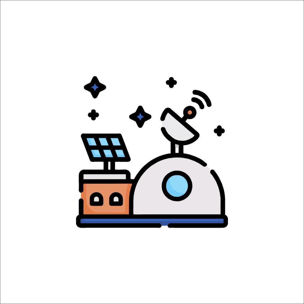 Space station icon illustration vector