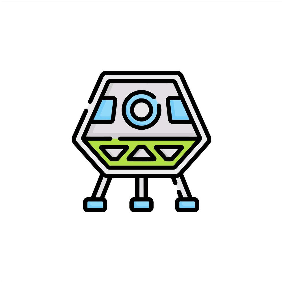 Alien spaceship icon illustration vector