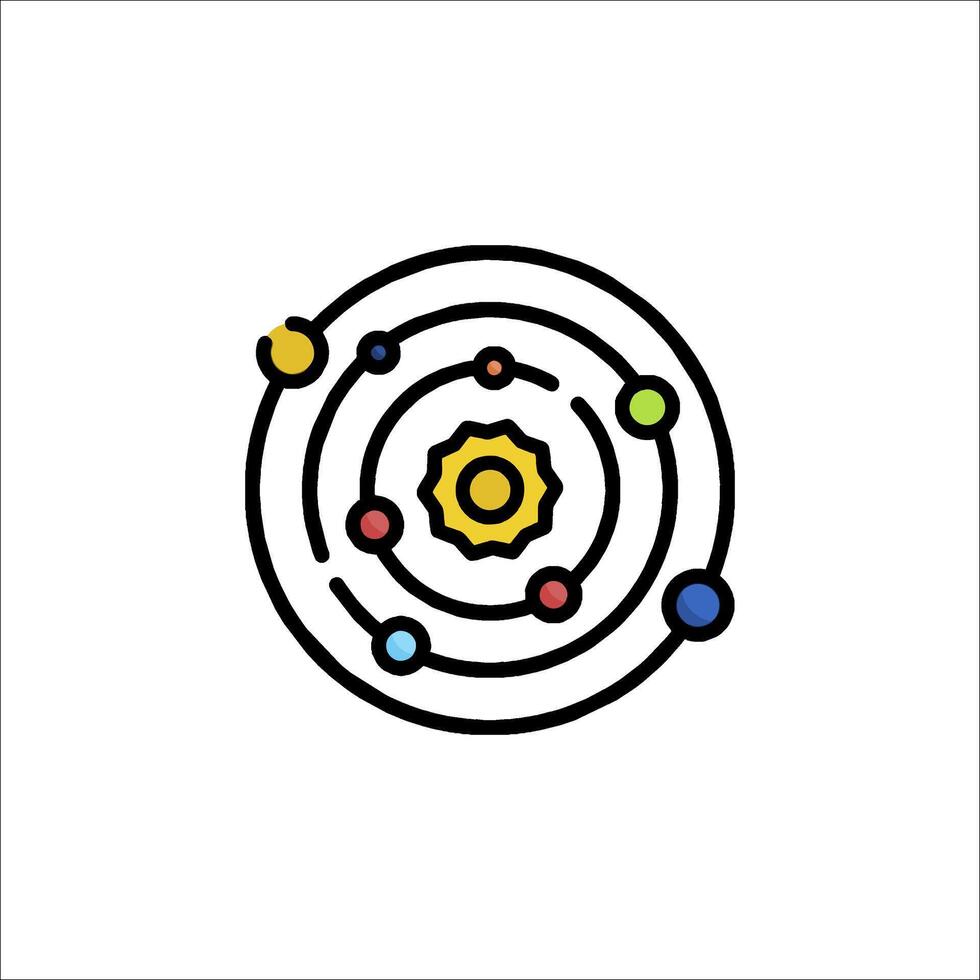 An illustration of a science symbol vector
