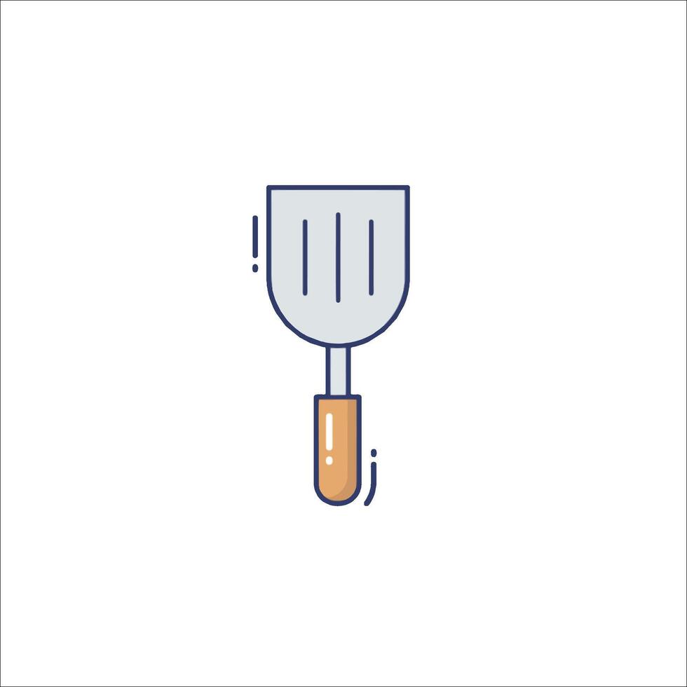 A flat icon of a spatula on a white background vector
