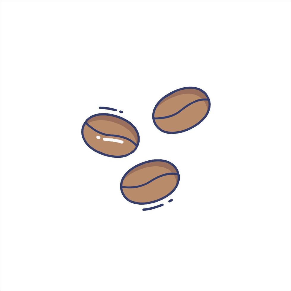 Coffee beans icon illustration vector