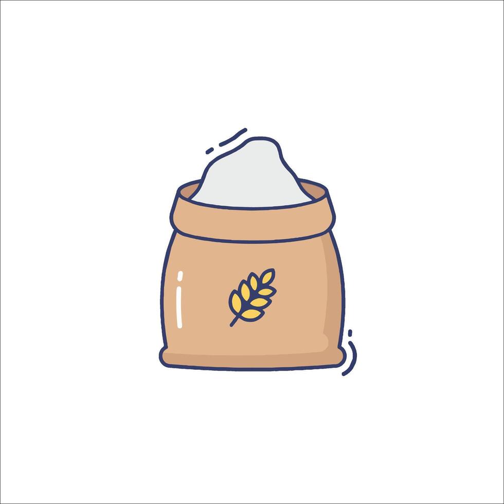Sugar in a bag icon vector