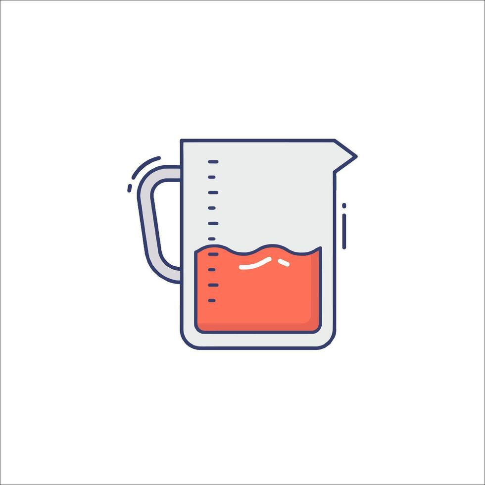 A pitcher with liquid in it on a white background vector