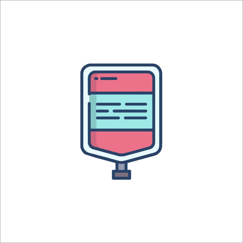 Blood bag icon illustration vector